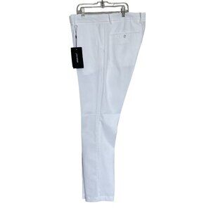 J. Lindeberg Men's 36/32 White Athletic Lightweight Vent Chino Golf Pants